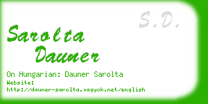 sarolta dauner business card